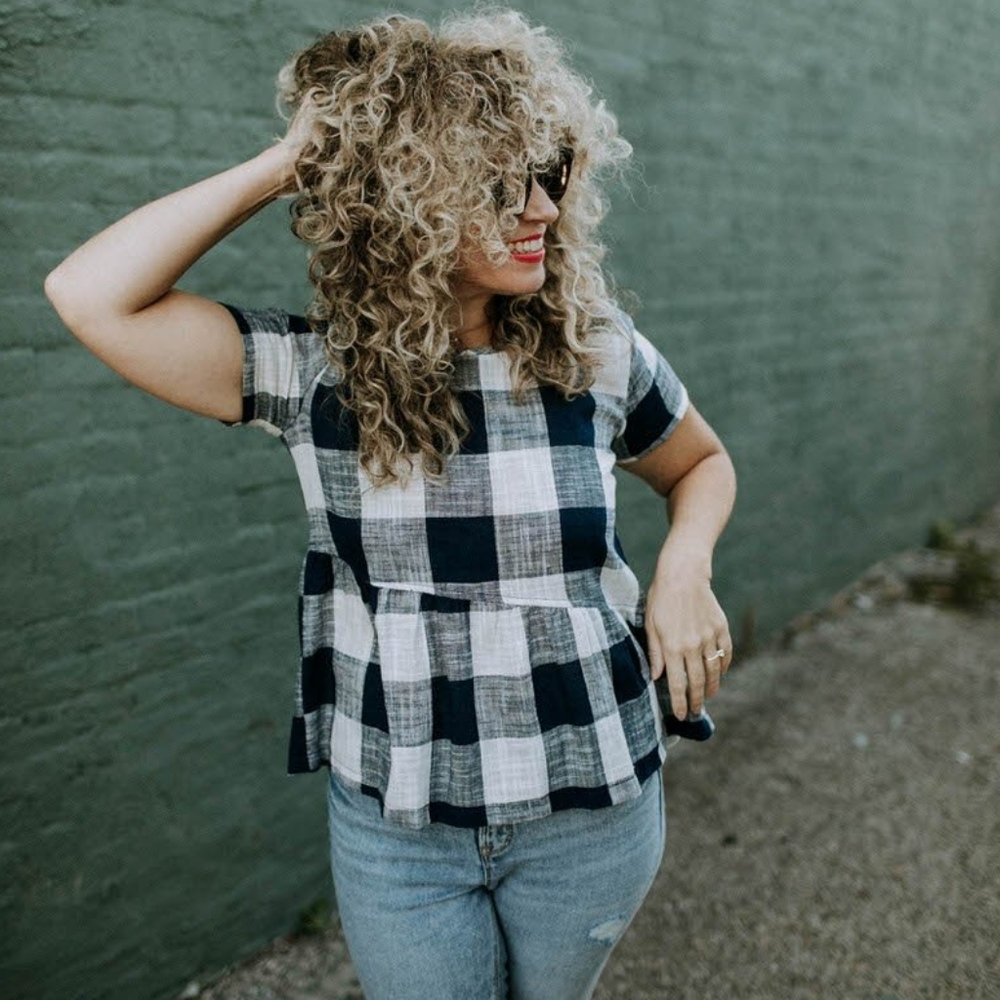 BYTAVI Checkmate Asys Peplum top